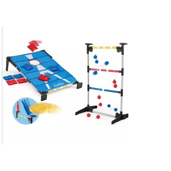 EastPoint 3-in-1 Outdoor Game Set – Cornhole, Ladderball & Bottle Smash - Picture 1 of 4